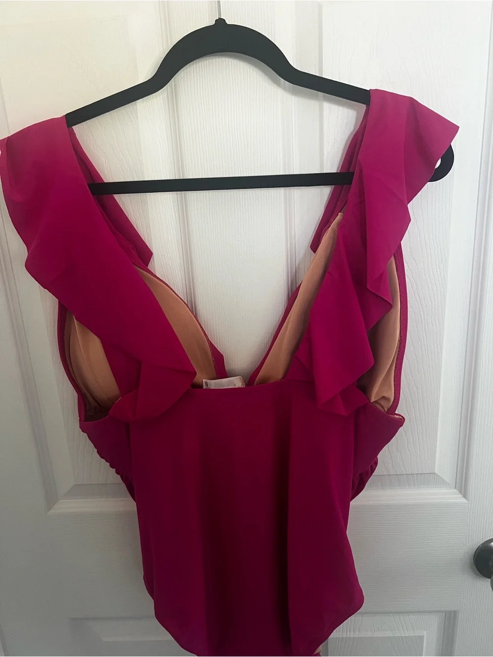 J.‎ Crew Magenta Ruffle One-Piece Swimsuit